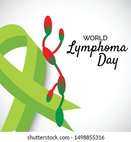 Vector illustration of a Background for World Lymphoma Awareness Day September 15th.