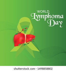Vector illustration of a Background for World Lymphoma Awareness Day September 15th.