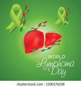 Vector illustration of a Background for World Lymphoma Awareness Day September 15th.