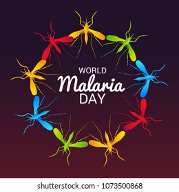 Vector illustration of a Background for World Malaria Day.