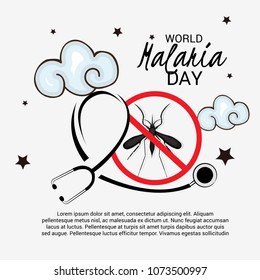 Vector illustration of a Background for World Malaria Day.