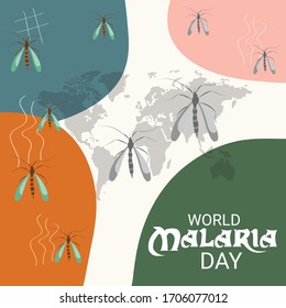 Vector illustration of a Background for  World Malaria day.