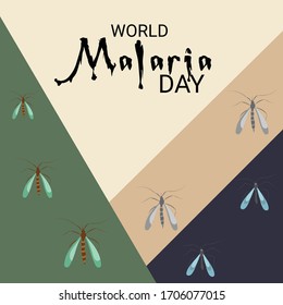 Ilustración vectorial de un Antecedentes del Día Mundial de la Malaria.