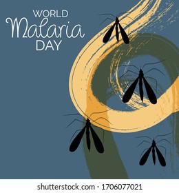 Ilustración vectorial de un Antecedentes del Día Mundial de la Malaria.