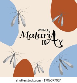 Ilustración vectorial de un Antecedentes del Día Mundial de la Malaria.