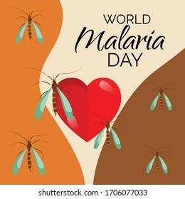 Vector illustration of a Background for  World Malaria day.