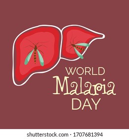 Ilustración vectorial de un Antecedentes del Día Mundial de la Malaria.