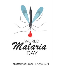 Ilustración vectorial de los antecedentes del Día Mundial de la Malaria.