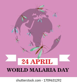 Vector illustration of a Background for  World Malaria Day.