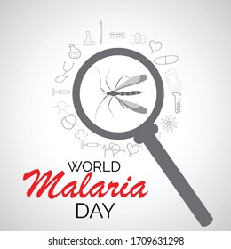 Ilustración vectorial de los antecedentes del Día Mundial de la Malaria.