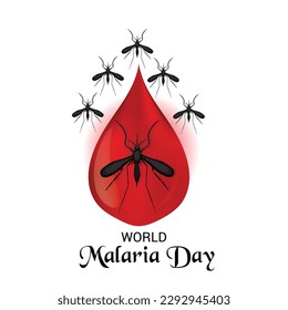 Ilustración vectorial de un Antecedentes del Día Mundial de la Malaria.