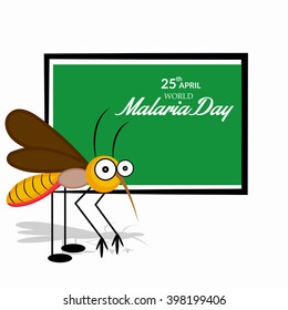Vector illustration of a background for World Malaria Day. 