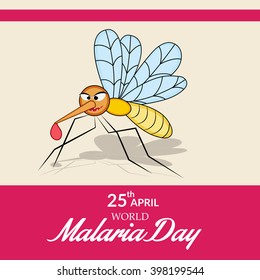Vector illustration of a background for World Malaria Day. 