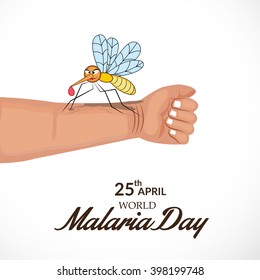 Vector illustration of a background for World Malaria Day. 