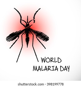Vector illustration of a background for World Malaria Day. 
