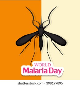Vector illustration of a background for World Malaria Day. 
