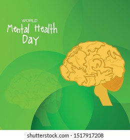 Vector illustration of a background for World Mental Health Day.