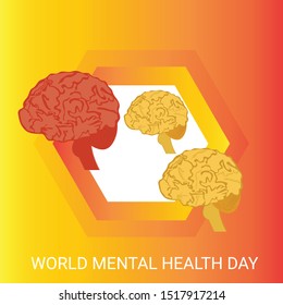 Vector illustration of a background for World Mental Health Day.