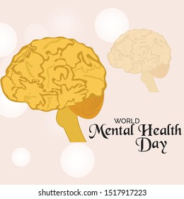 Vector illustration of a background for World Mental Health Day.