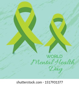 Vector illustration of a background for World Mental Health Day.
