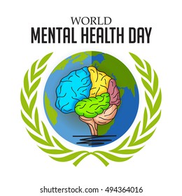 Vector illustration of a Background for World Mental Health Day.