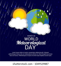 Vector illustration of a Background for World Meteorological Day.
