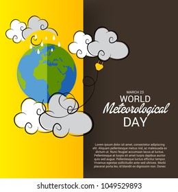 Vector illustration of a Background for World Meteorological Day.