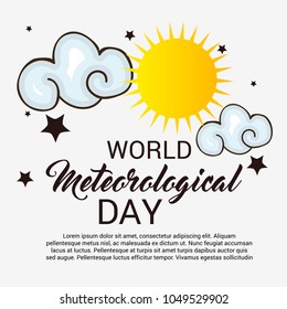 Vector illustration of a Background for World Meteorological Day.