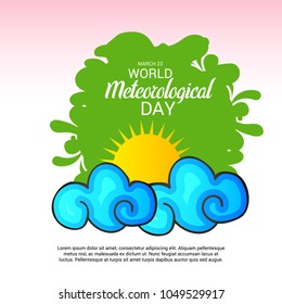 Vector illustration of a Background for World Meteorological Day.