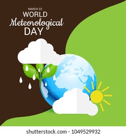 Vector illustration of a Background for World Meteorological Day.