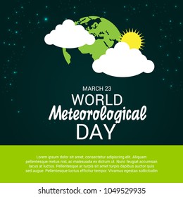 Vector illustration of a Background for World Meteorological Day.