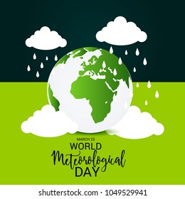 Vector illustration of a Background for World Meteorological Day.