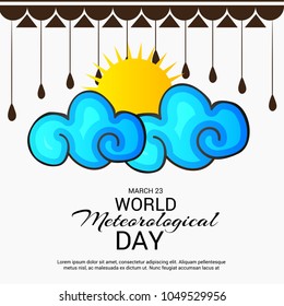 Vector illustration of a Background for World Meteorological Day.