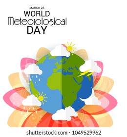 Vector illustration of a Background for World Meteorological Day.
