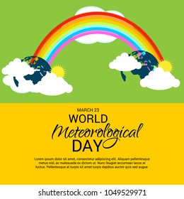 Vector illustration of a Background for World Meteorological Day.