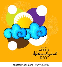 Vector illustration of a Background for World Meteorological Day.