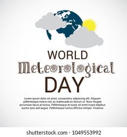 Vector illustration of a Background for World Meteorological Day.