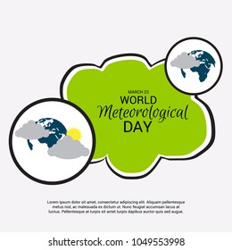 Vector illustration of a Background for World Meteorological Day.