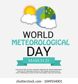 Vector illustration of a Background for World Meteorological Day.