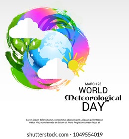Vector illustration of a Background for World Meteorological Day.