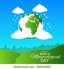 Vector illustration of a Background for World Meteorological Day.