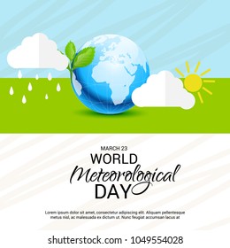 Vector illustration of a Background for World Meteorological Day.