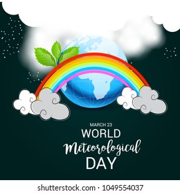 Vector illustration of a Background for World Meteorological Day.