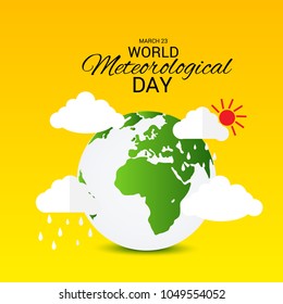 Vector illustration of a Background for World Meteorological Day.