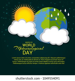 Vector illustration of a Background for World Meteorological Day.