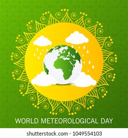 Vector illustration of a Background for World Meteorological Day.