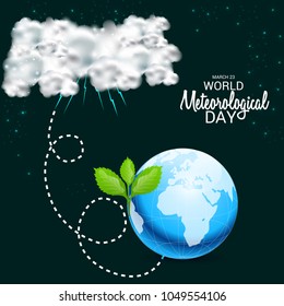 Vector illustration of a Background for World Meteorological Day.