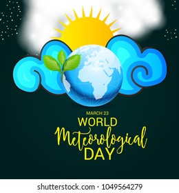 Vector illustration of a Background for World Meteorological Day.