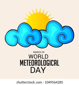 Vector illustration of a Background for World Meteorological Day.