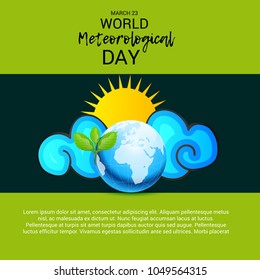 Vector illustration of a Background for World Meteorological Day.